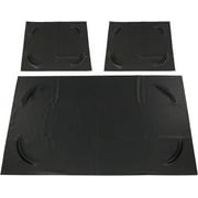 PIT66 Front Seat Covers Compatible with Club Car DS 1982-2000 Golf Carts DS Leather 3 PCS Black